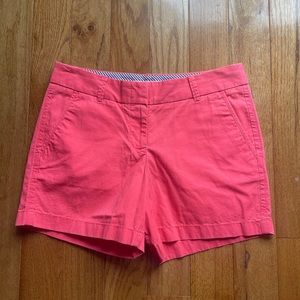 J.Crew Chino pink neon coral shorts women’s size 2